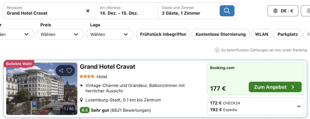 Weihnachtsmarkt in Luxemburg: Zentrales 4* Hotel ab 86€ p.P.