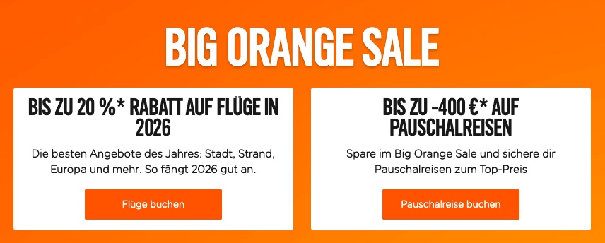 easyJet Flüge: 20% Rabatt auf viele Strecken / Flüge ab 16,52€