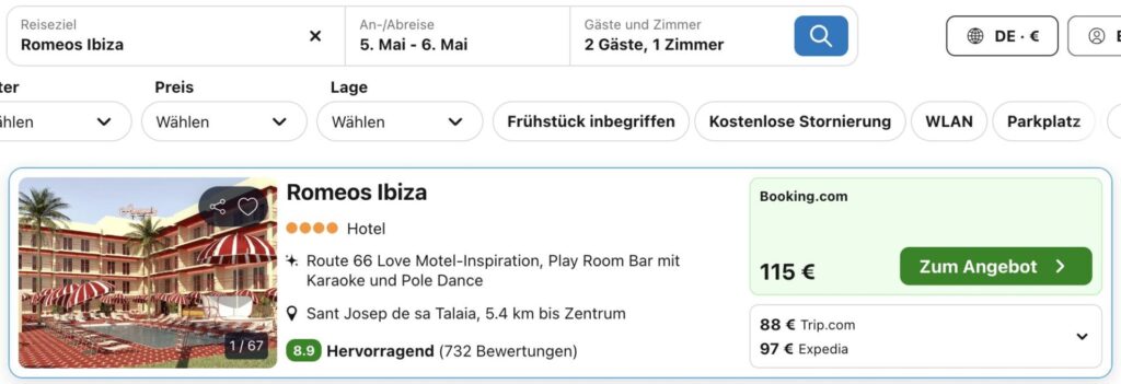Ibiza Kurztrip: stylisches Erwachsenenhotel ab 47€ p.P. (Doppelzimmer)