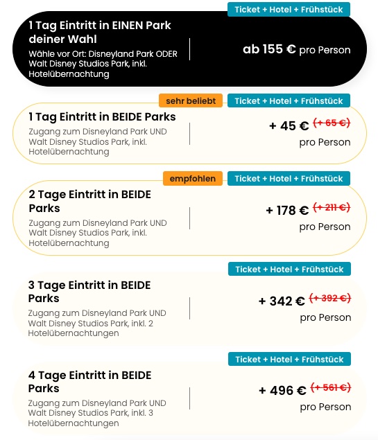 Kurztrip Disneyland®: Hotel und Eintritt ab 119€ p.P. (DZ)