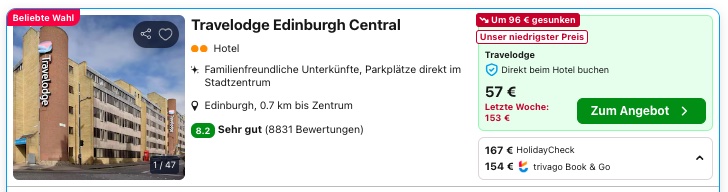 Kurztrip nach Edinburgh: 5 Tage mit Flügen und zentraler Unterkunft ab 163€ p.P. (DZ)