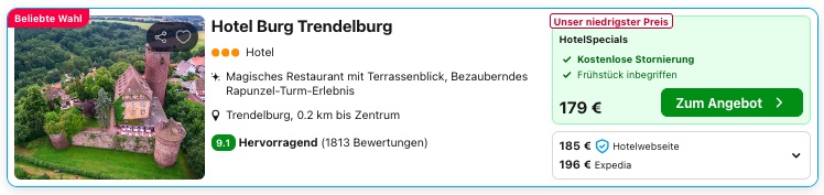 Kurzurlaub in Hessen: 4* Burghotel inkl. Frühstück ab 90€ p.P. (DZ)