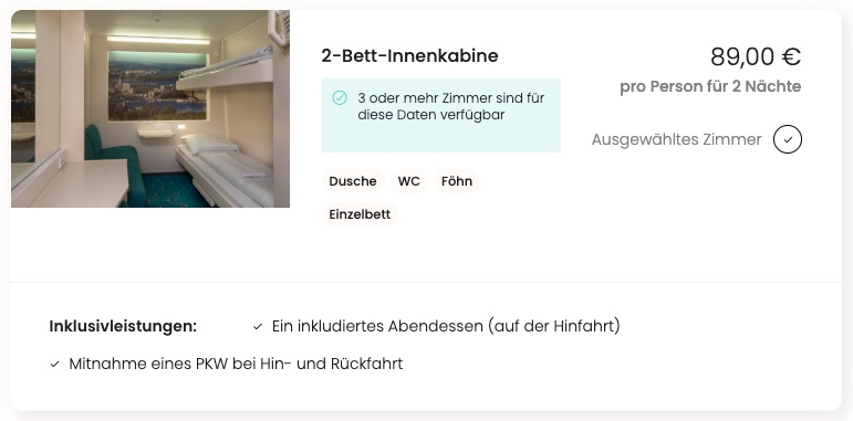 Mini Ostsee Kreuzfahrt: 3 Tage von Deutschland nach Schweden & zurück ab 89€ p.P. inkl. Abendessen & PKW Mitnahme