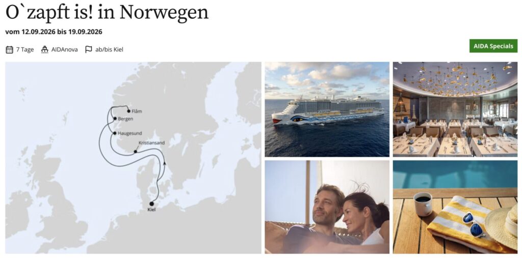 Norwegen Urlaub: 1 Woche Kreuzfahrt mit All Inclusive ab 1.599€ p.P. (bei 2 Leuten)