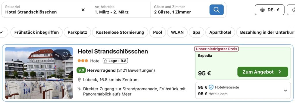 Ostsee Strandhotel: 3* Hotel direkt an der Promenade mit Frühstück ab 44€ p.P. (DZ)