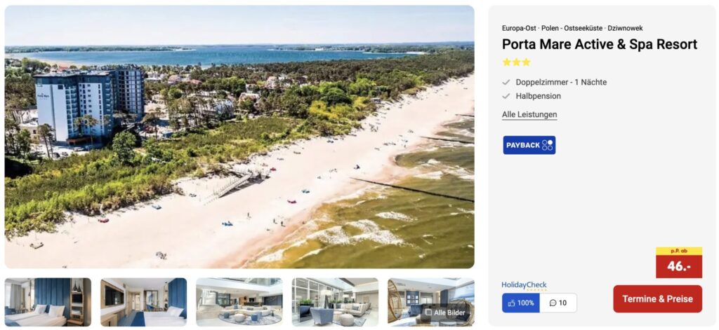 Ostsee Urlaub Polen: 3 Tage mit 3* Hotel am Strand + Halbpension ab 99€ p.P. (DZ)