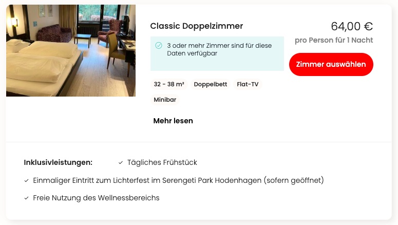 Serengeti Park: Eintritt mit Lichterfestival & Hotel ab 79€ p.P. // Gutschein für 99€ p.P.