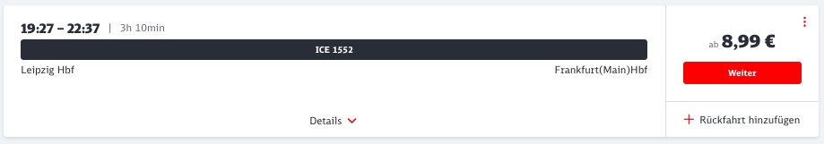 Sparpreis Aktion: Super Sparpreis Tickets ab 6,99€