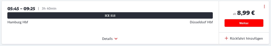 Sparpreis Aktion: Super Sparpreis Tickets ab 6,99€