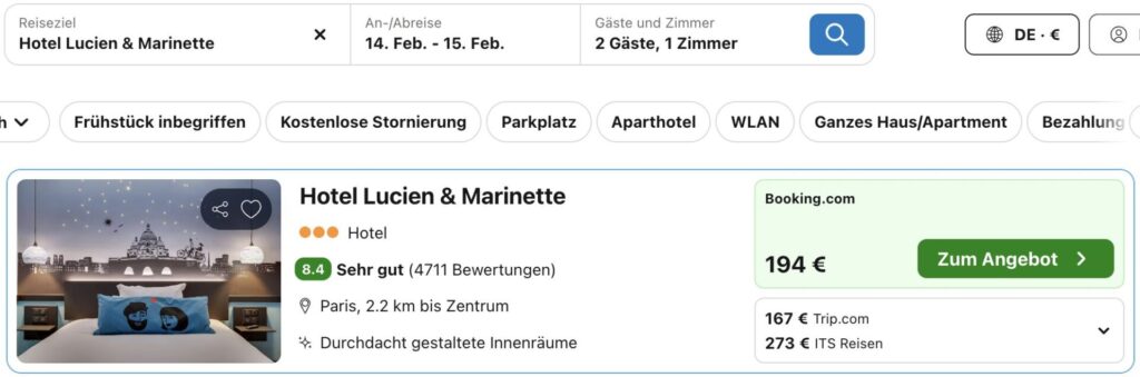 Valentinstag in Paris: Übernachtung & Tickets für das Louvre Museum ab 77€ p.P.