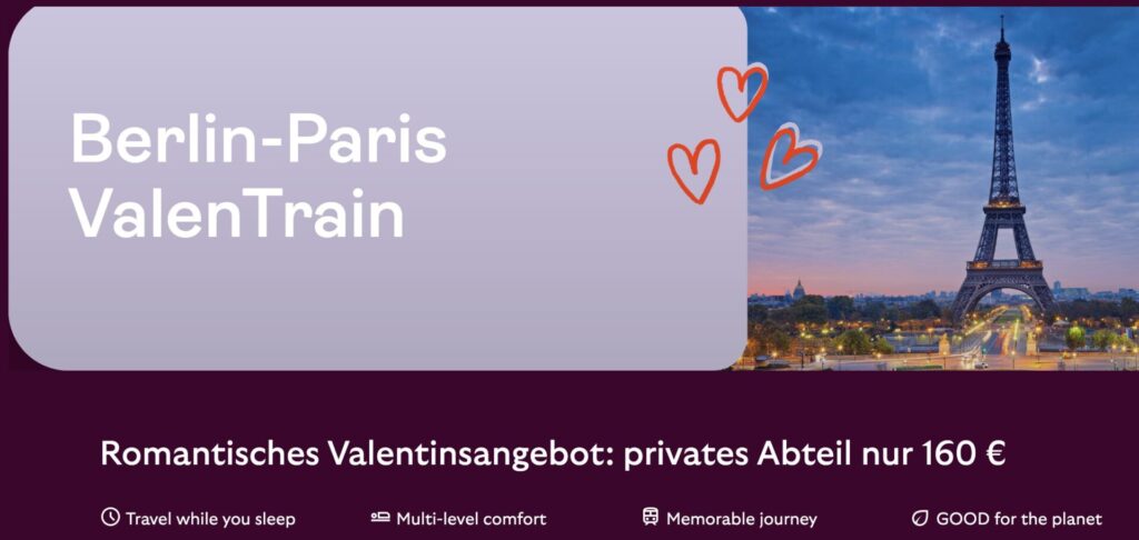 Bahn Spezial: Nachtzug nach Paris oder Brüssel ab 30€