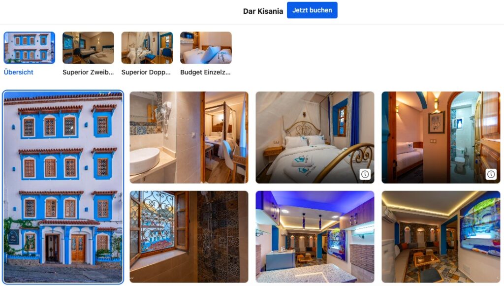Chefchaouen, Marokkos blaue Stadt: zentrales Hotel inkl. Frühstück ab 32€ p.P. (DZ)