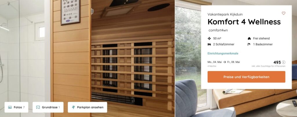 Den Haag Ferienpark: 5 Tage im Chalet mit Sauna an der Nordsee ab 109€ p.P.