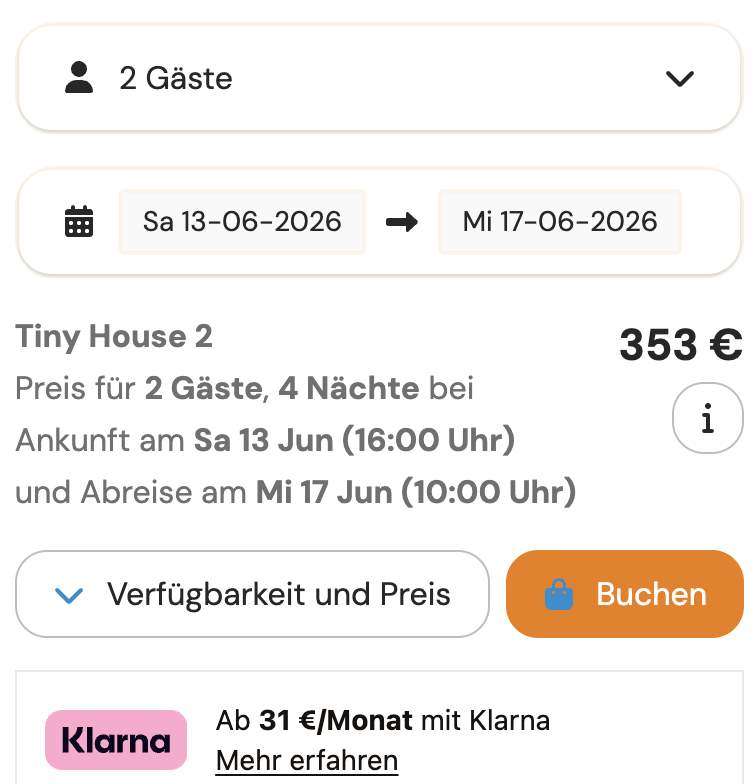 Ferienhaus in Holland: 5 Tage im Tiny House ab 173€ p.P. (bei 2 Leuten)