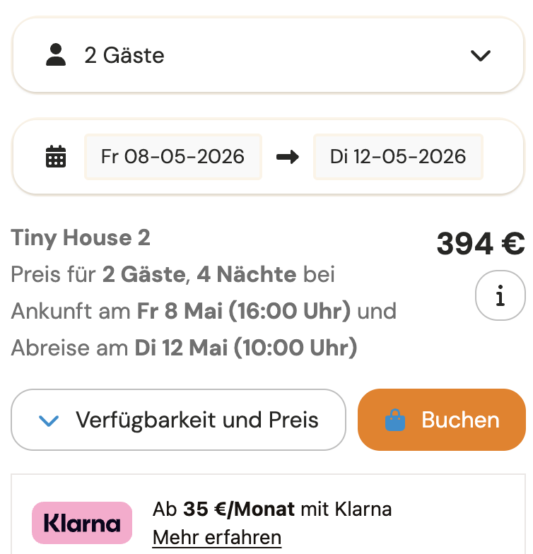 Ferienhaus in Holland: 5 Tage im Tiny House ab 173€ p.P. (bei 2 Leuten)