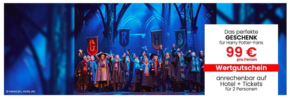 Harry Potter und das verwunschene Kind: Hotel + Ticket als Gutschein für 89€ p.P. (DZ)