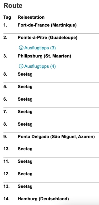 Kreuzfahrt Angebot: 14 Tage Transatlantik in die Karibik mit All Inclusive ab 1.499€ p.P.