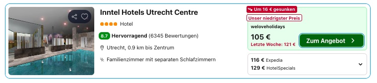 Panorama Wellness in Holland: 4* Hotel mit Whirlpool im Zimmer ab 75€ p.P. (DZ)