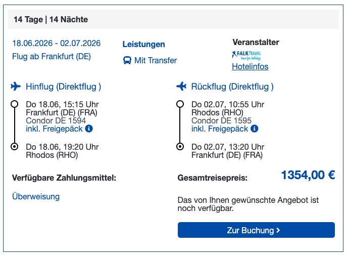 Rhodos Frühbucher : 1 Woche im 4* Hotel mit Halbpension, Flug & Transfer ab 638€ p.P.