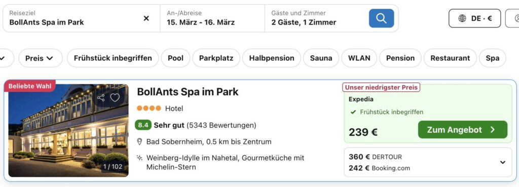 Romantikurlaub in Rheinland Pfalz – 4* Hotel + Wellness & Frühstück ab 132€ p.P. (DZ)