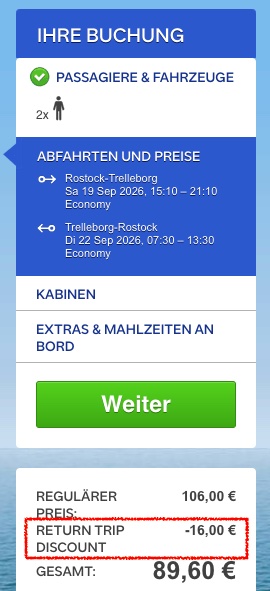 Skandinavien Kreuzfahrt: von Kiel nach Göteborg / ein ganzer Tag vor Ort ab 58€ p.P. (bei 2 Leuten)