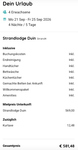 Strandhotel in Holland: 5 Tage im Ferienhaus ab 80€ p.P. bei Vollbelegung