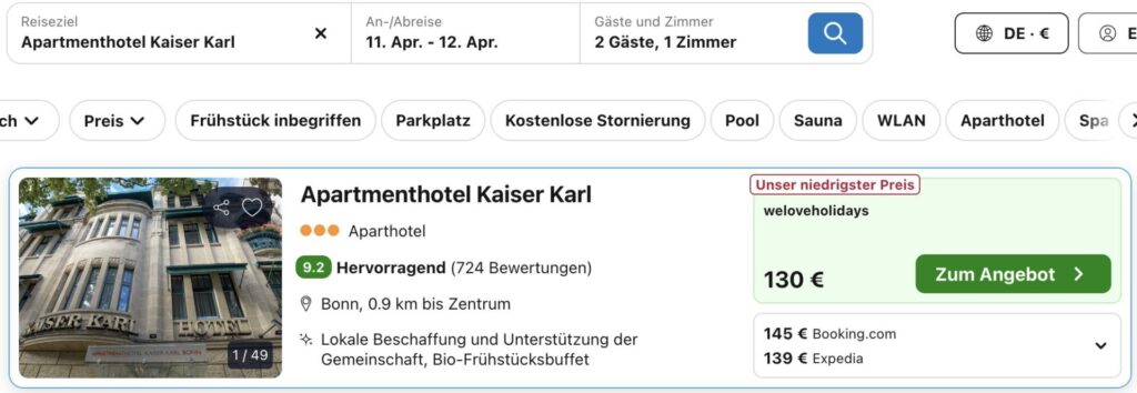 Urlaub am Rhein: Übernachtung im 4* Hotel in der Zeit der Kirschblüte in Bonn ab 69€ p.P. (Wochenende)