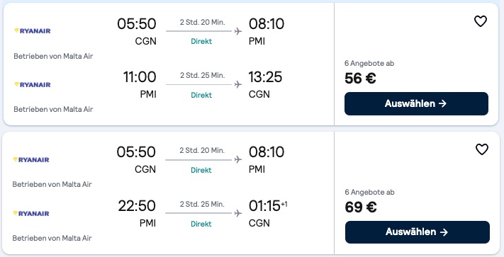 24 Stunden Mallorca Partytrip: Hin und Rückflug und Übernachtung ab 86€