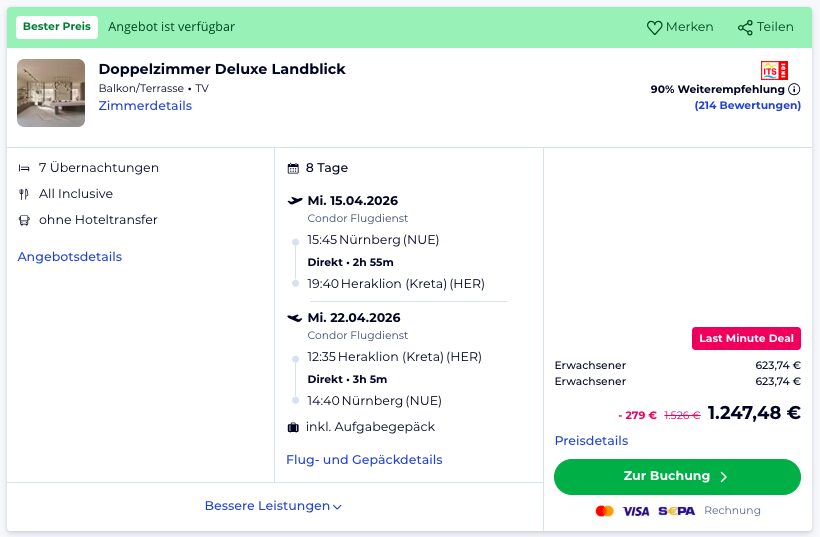 All Inclusive Strandurlaub auf Kreta: 1 Woche im 2025 neu eröffneten 5* Hotel inkl. Flug ab 624€ p.P. (DZ)