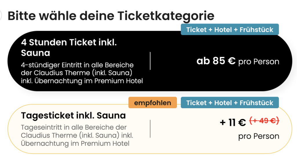 Claudius Therme: Übernachtung im top Hotel mit Frühstück & Eintritt ab 78€ p.P.
