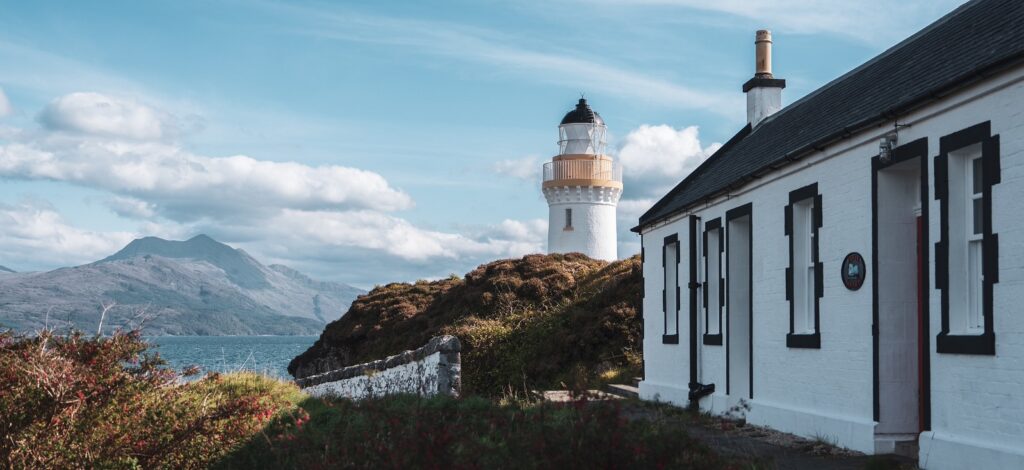Eilean Sionnach Lighthouse Cottage Skye Scotland Exterior