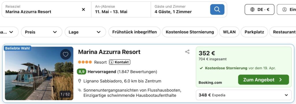 Hausboot in Italien: 3 Tage an der Adria ab 174€ p.P.