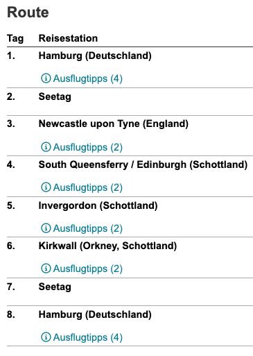 Kreuzfahrt Schnäppchen: 8 Tage Britische Inseln ab 599€ p.P. (Doppelkabine)