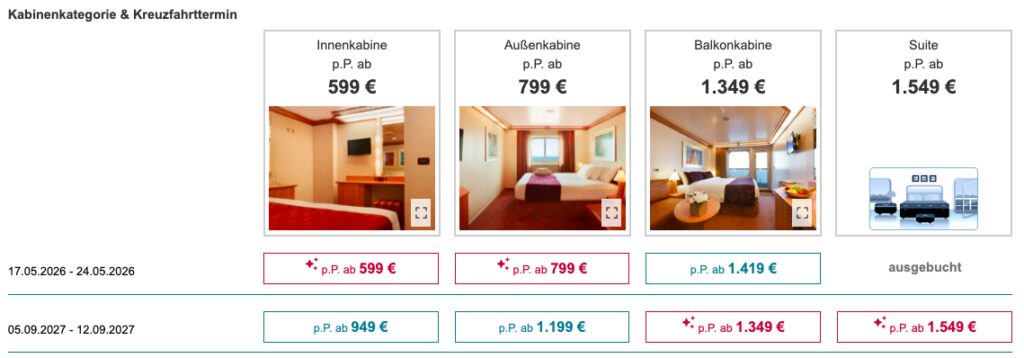Kreuzfahrt Schnäppchen: 8 Tage Britische Inseln ab 599€ p.P. (Doppelkabine)