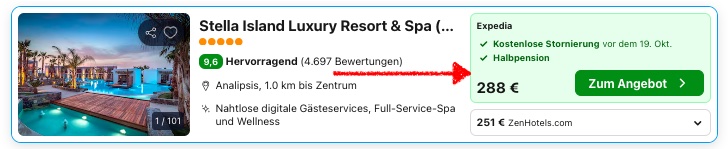 Luxushotel auf Kreta: "Overwater Nest" Bungalow im 5* Hotel mit Poolzugang, Whirlpool und Halbpension ab 249€ p.P. (DZ)