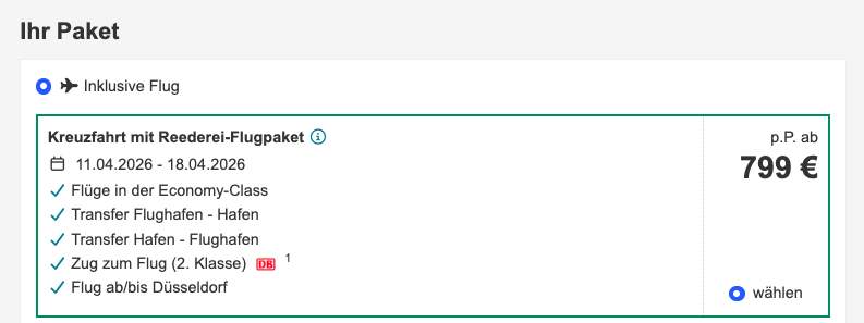 Mittelmeer Kreuzfahrt: 5 Tage inkl. Vollpension ab 249€, mit All Inclusive Getränkepaket ab 399€ p.P.