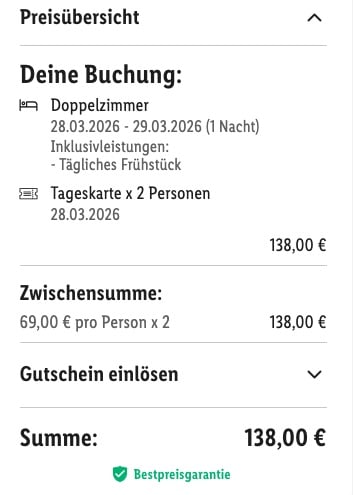 Plopsaland (ehemals Holiday Park): Tageskarte + Hotel ab 69€ p.P. (bei 2 Leuten)