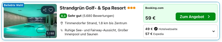 Romantikurlaub an der Ostsee: Hotelübernachtung ab 25€ p.P. (DZ)