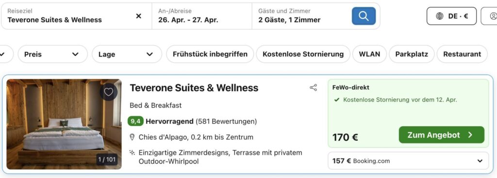 Romantikurlaub in Italien – Wellness im 4* Hotel inkl. Halbpension & Extras ab 219€ p.P.