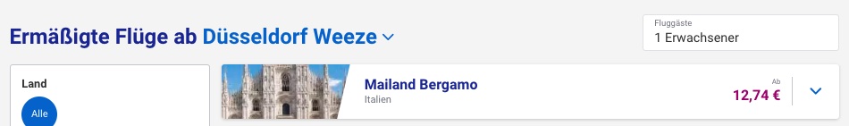 Sale bei Ryanair: Tickets ab 14,99€ / verschiedene Ziele