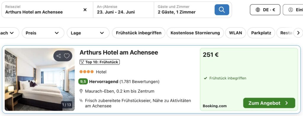 Urlaub am Achensee: 4* Hotel am See ab 98€ p.P.