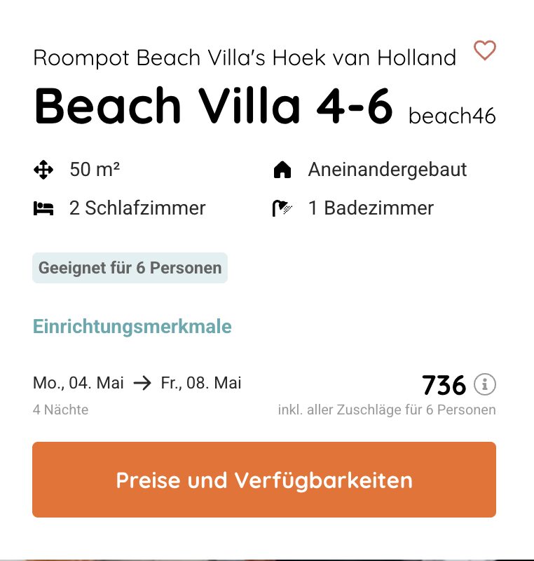 Urlaub im Strandhaus in Holland: 5 Tage direkt am Meer ab 137€ p.P.