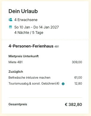 Urlaub in Belgien: 5 Tage im Ferienhaus in neuem Park in den Ardennen ab 96€ p.P. (bei 4 Personen)
