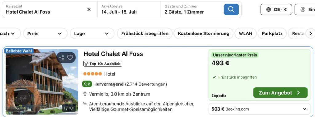 Wellness Auszeit in Südtirol – Übernachtung im 5* Hotel inkl. Frühstück ab 208€ p.P.