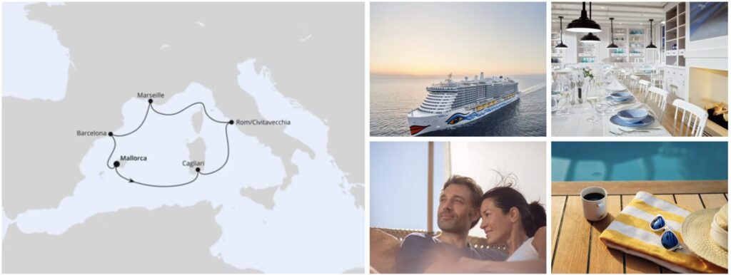 AIDA Mittelmeerkreuzfahrt – 1 Woche ab Mallorca inkl. Vollpension ab 749€ p.P.