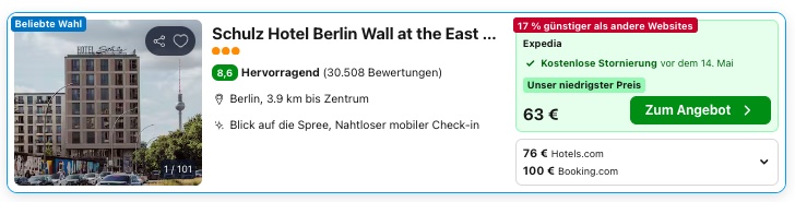 Berlin Kurzreise: 3* Hotel in top Lage ab 16€ p.P. (bei 4 Leuten)