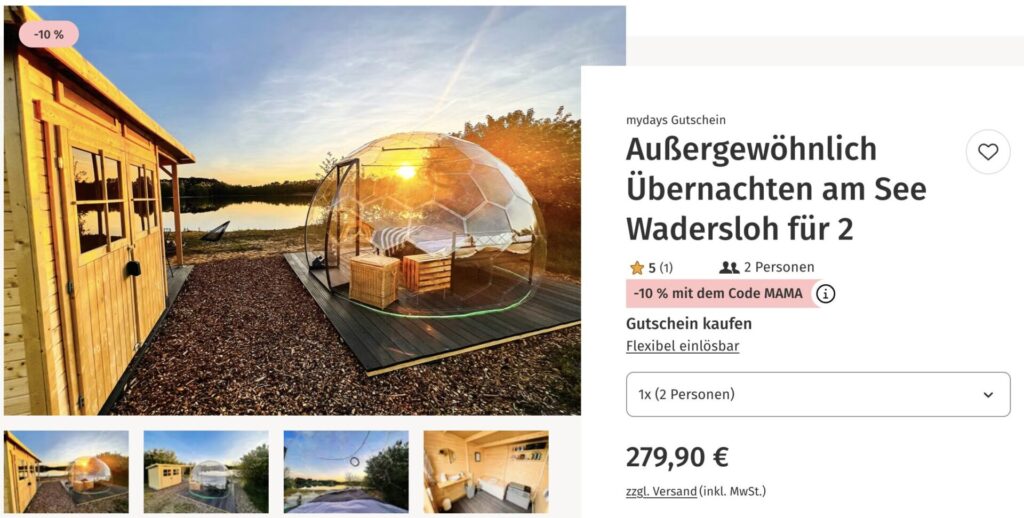 Bubble Hotel: Übernachtung inkl. Marshmallows und Sekt ab 140€ p.P.