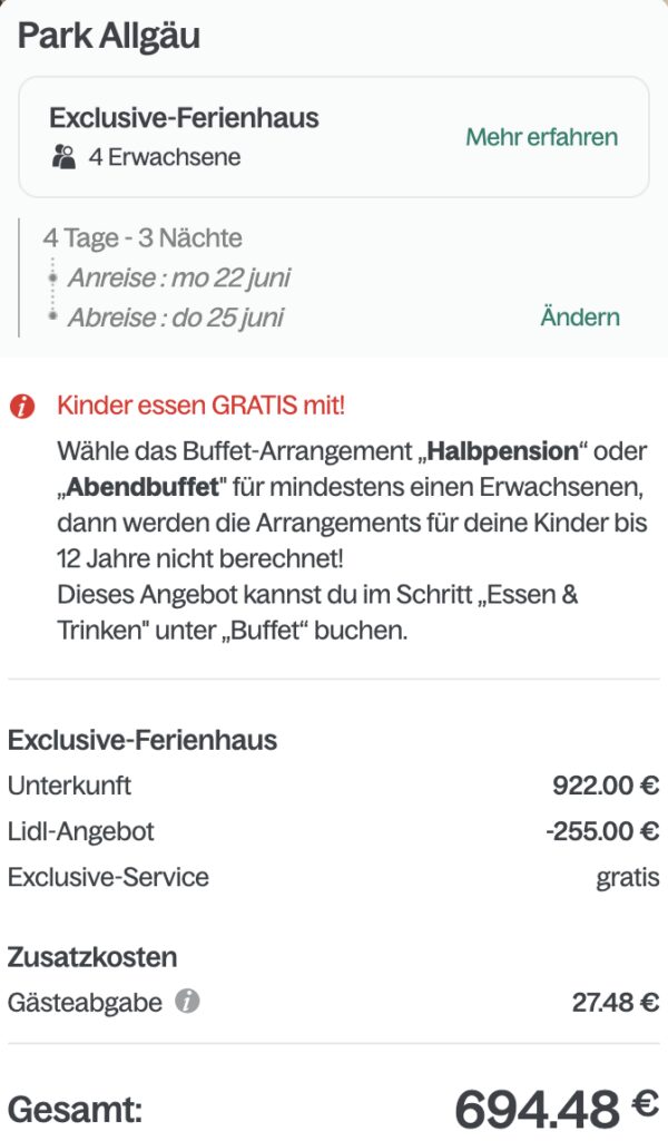 Center Parcs Allgäu: 4 Tage im Ferienhaus mit Sauna und Whirlpool ab 169€ p.P. (bei 4 Leuten)