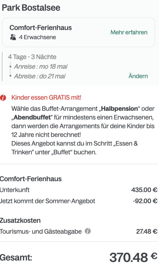 Center Parcs Urlaub: 4 Tage im Saarland am See ab 72€ p.P.