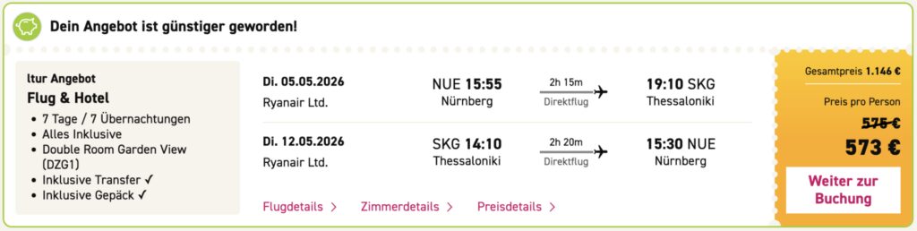 Chalkidiki All Inclusive: 1 Woche im 3* Hotel inkl. Flug und Transfer ab 654€ p.P. (DZ)